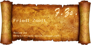 Friedl Zsolt névjegykártya
