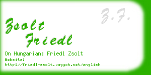 zsolt friedl business card